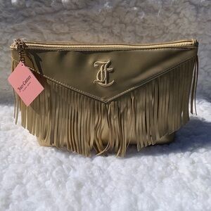 Juicy Couture Gold Fringe Cosmetic/Clutch (NWT)